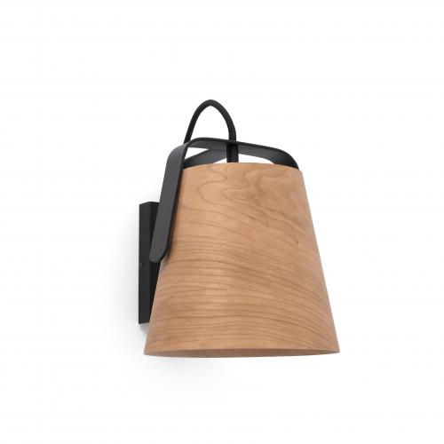 FARO - STOOD Black and wood wall lamp Ref.29844