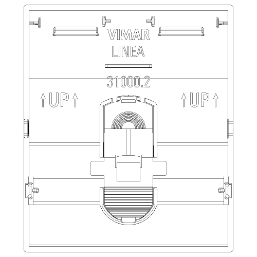 VIMAR - 31000.2CG In-line Лицев панел за in-line механизъм с индикация символ звънец 2М, Black
