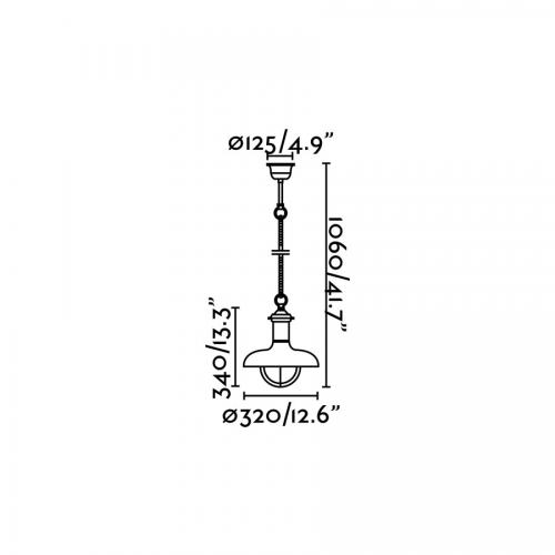 FARO - Градински пендел IP33 ESTORIL-G 71143