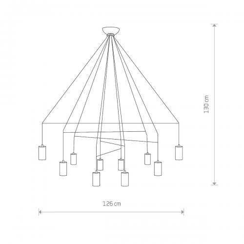 NOWODVORSKI - Пендел 7954 IMBRIA SOLID BRASS X • GU10 10x10W only LED • IP20