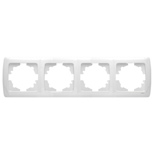 VIKO - 4 Gang Frame Carmen white horizontal 9057 1104