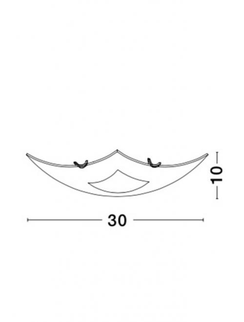 NOVA LUCE - ceiling luminaire THELTA 83102401 E27, 2x60W, L:30, H:10cm