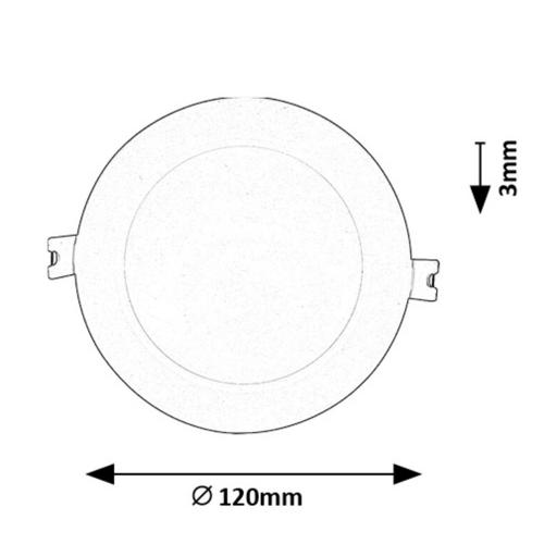 RABALUX - LED panel for embedding SHAUN2 white circle 6W 470lm IP20 3000K 71217