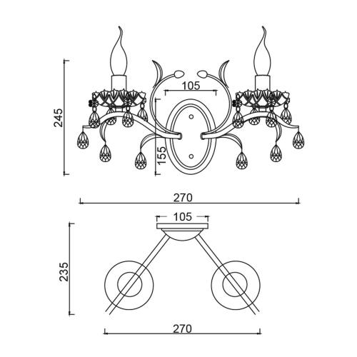 ACA LIGHTING -   ELEGANT  DL9342WWG