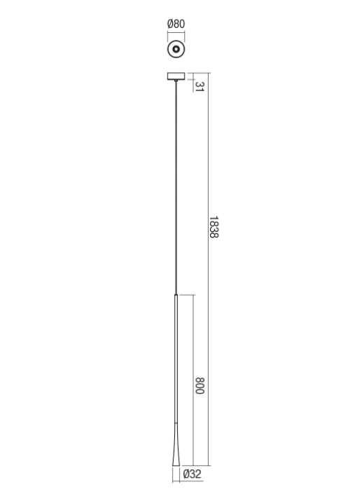 REDO GROUP - pendant luminaire ITO 01-1760 SU 3 LED 7W 3000K COFEE