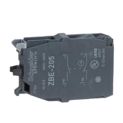SCHNEIDER ELECTRIC - Contact block screw on terminal 1NO-1NC Ø22mm ZBE205