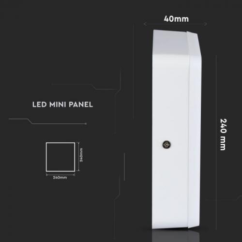 V-TAC - 22W LED Panel Surface Twin Square Warm White SKU: 4928