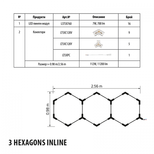 ULTRALUX - V- Конектор за LT5X760, 120°, 2 пина LT5XC120V