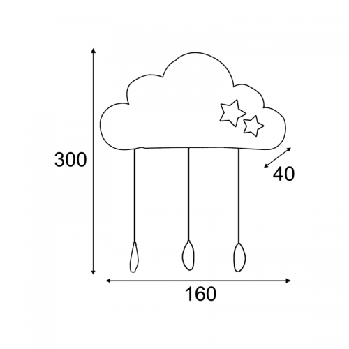 ACA LIGHTING - decorative luminaire CLOUD  F07101630 LED 0.6W, 3000K