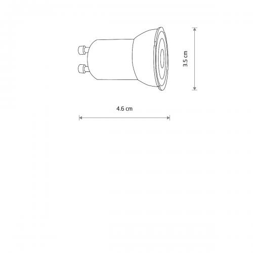 NOWODVORSKI - Крушка REFLECTOR LED GU10 R35 4W 3000K