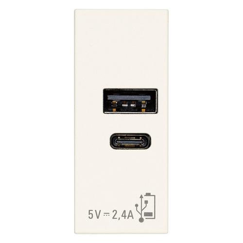 VIMAR - A+C USB power unit 12W 2,4A 5V white 30292.ACB