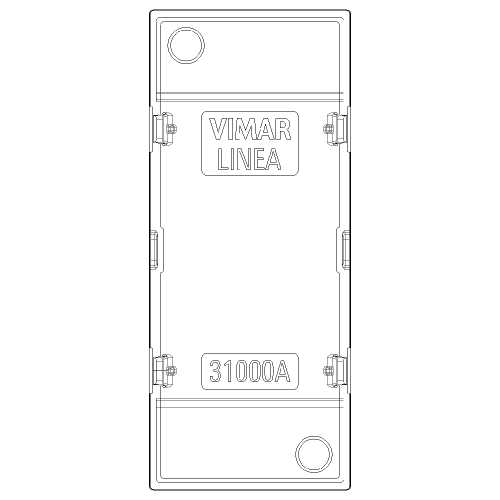 VIMAR - 31000A.B Аксиален Лицев панел за механизъм с индикация 1М, бяло