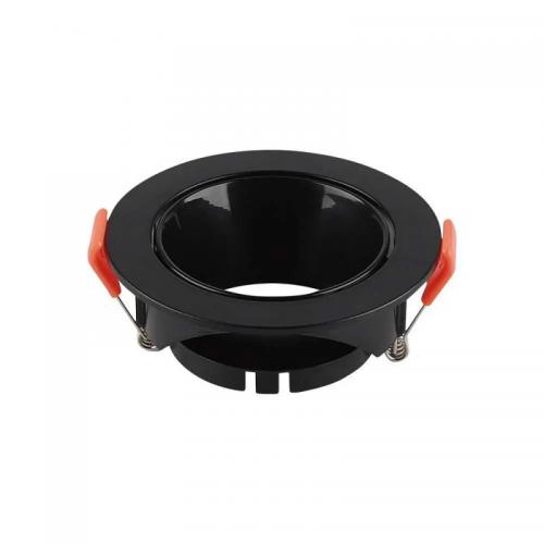 V-TAC - GU10 Корпус Кръг Черна Рамка с Черен Рефлектор SKU: 6646 