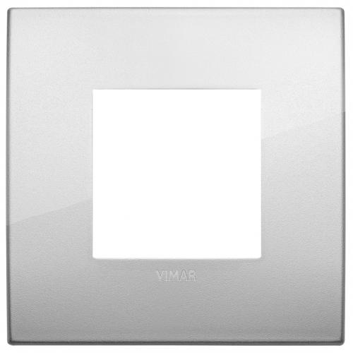 VIMAR - 19642.03 - Classic plate 2M metal silver