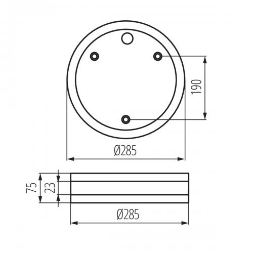 KANLUX - Ceiling-mounted light fitting with replaceable light source JURBA DL nickel  2xmax18W E27 IP44 CFL/LED 8980  