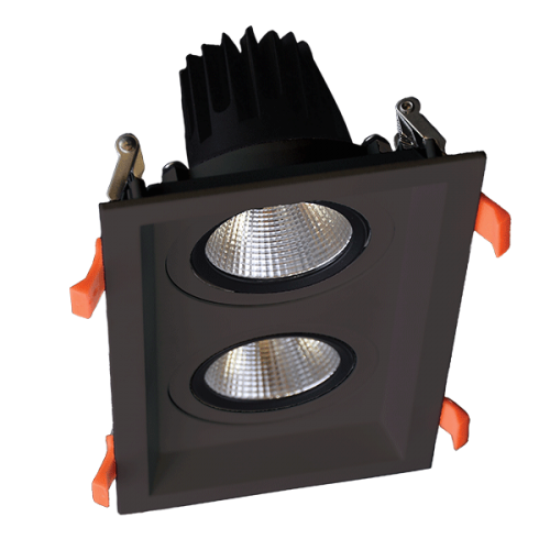 ELMARK - ДВОЙНА ПОДВИЖНА LED ЛУНА 2X30W 230V 4000K ЧЕРНА 92DL82F6040/BL