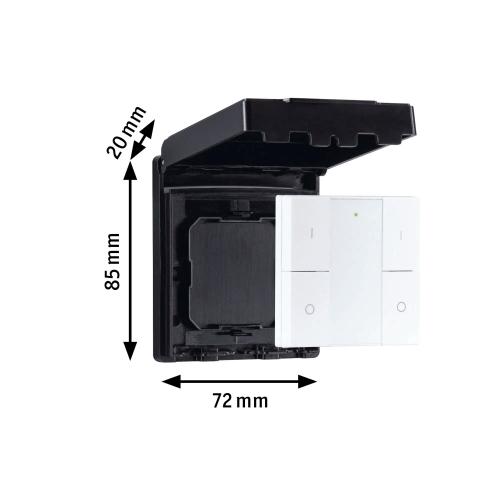 PAULMANN - 50137   Wall Switch Smart Home Zigbee 3.0 On/Off/Dimm Outdoor  ✴ Black