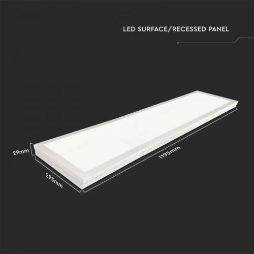 V-TAC - LED Panel 40W CREE chip 1200x300мм 2in1 Backlit 4000K 21662516