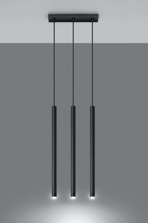 SOLLUX - pendant  lamp  PASTELO 3 black SL.0470