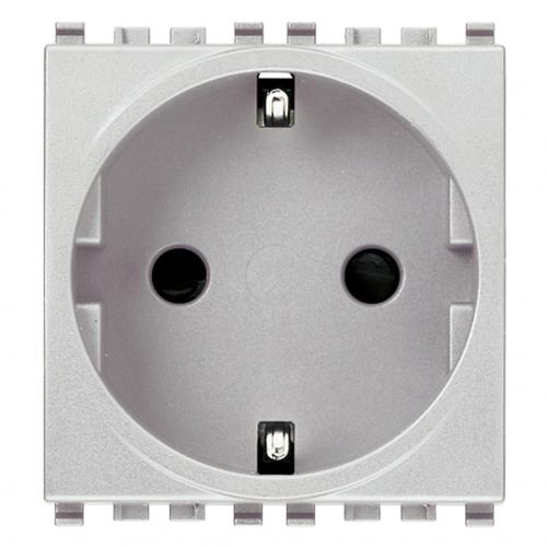 VIMAR - 20208.N - 2P+E 16A German SICURY outlet silver Next