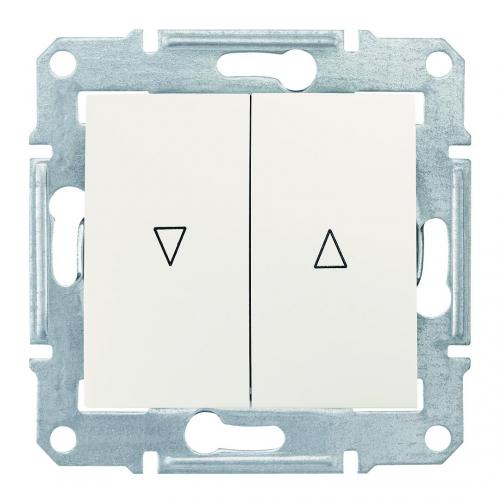 SCHNEIDER ELECTRIC - SDN1300123 Sedna - roller blind pushbutton - 10AX electric lock, without frame cream