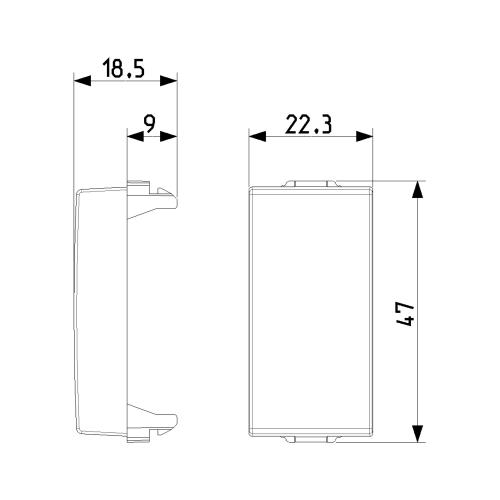 VIMAR - Blank module white - 09041