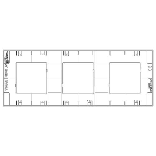 VIMAR - 09666.11 cover plate - 2+2+2 horizontal/vertical installation modules matt white color NEVE UP