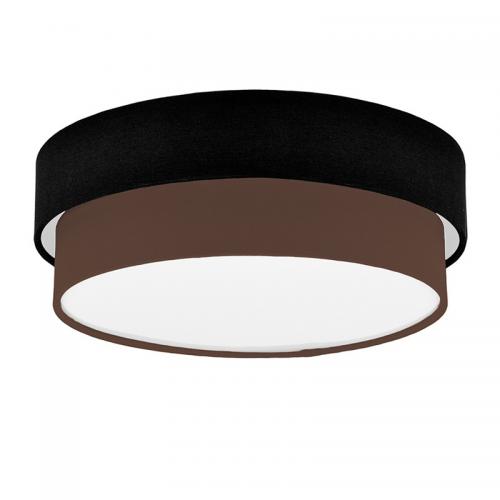 COUP LIGHT - Плафон ф390 CAKE 3хЕ27 3х40W плат / метал, черно / кафяв 3935-06-3E27