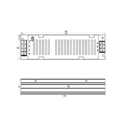 ADLER - ADLS-150-12 LED POWER SUPPLY FOR LED STRIPS 150W, 12V DC, NON-WATERPROOF