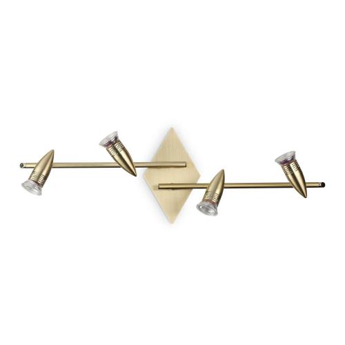 IDEAL LUX - Спот 287799 ALFA PL4 OTTONE SATINATO