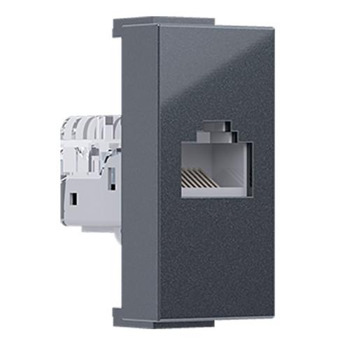 ACA LIGHTING - MODYS DATA SOCKET ANTHRACITE 1 M. RJ45 CAT.6 SCREENED IP20 10101312453