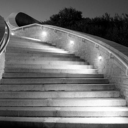 V-TAC - 3W LED Осветление за Стъпала Сиво Тяло Кръг Топло Бяла Светлина 3000K SKU 1406 VT-1182
