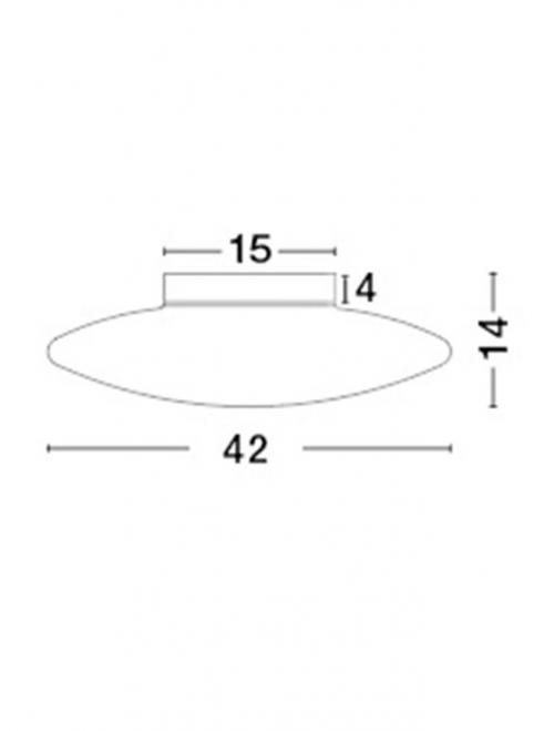 NOVA LUCE - ceiling luminaire PRESSIONE 620441 E27 3x60W  D:42 H:14cm