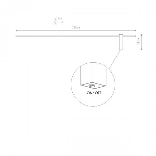 NOWODVORSKI - Аплик  MOTIVE LED L 10313 120 cm