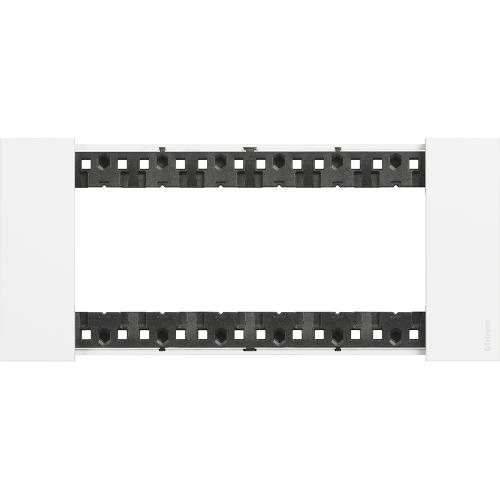 BTICINO - KA4806KW 6 modules Living Now Plate - white - material: tecno polymer - illusion