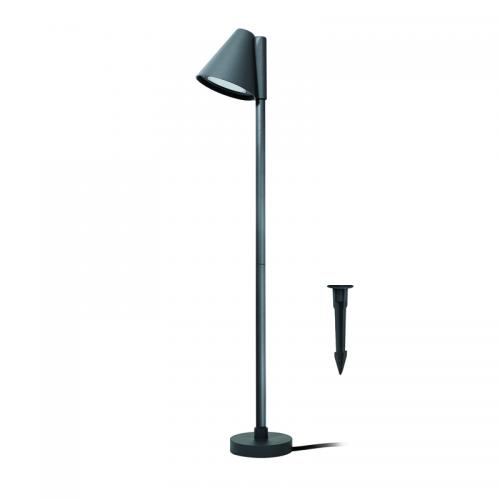 ACA LIGHTING - Градинскa лампа стояща или с колче, тъмно сива 60см GU10, влагозащитена IP65, алуминий LG2134G-600