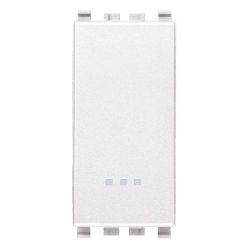 VIMAR - 20000.FX.B - Ключ 1P 10AX 250V, автоматични клеми, 1 модул Бял EIKON
