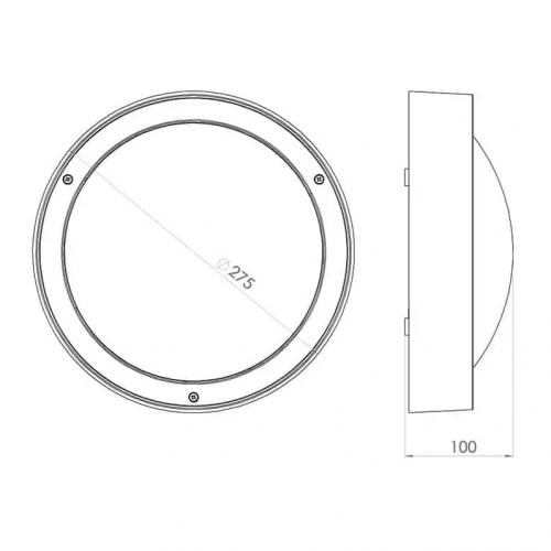 ATRA - ORION 2 LED 3140 grey 4000К 24W IP54