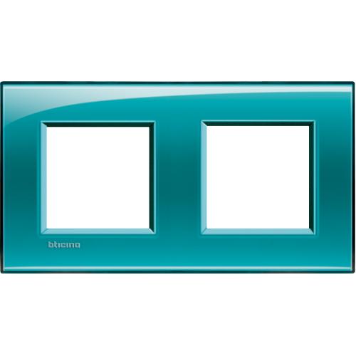BTICINO - LNA4802M2VD Двойна рамка 2х2М Green deep правоъгълна Livinglight