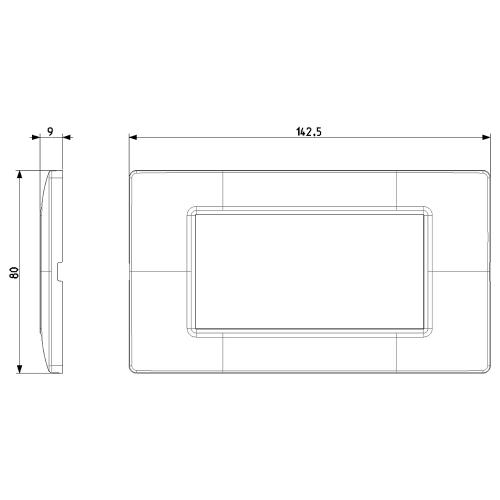 VIMAR - 14654.48 - Plate 4M Reflex orange