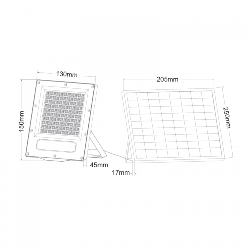 ACA LIGHTING - FLARE6040 SOLAR SMD LED FLOOD LIGHT 60W 4000K IP66 90° Ra80