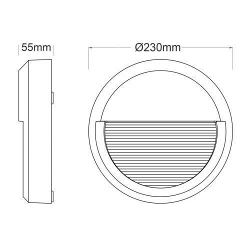 ACA LIGHTING - Lighting Outdoor 8W 3000K Ø23 SLIM12R