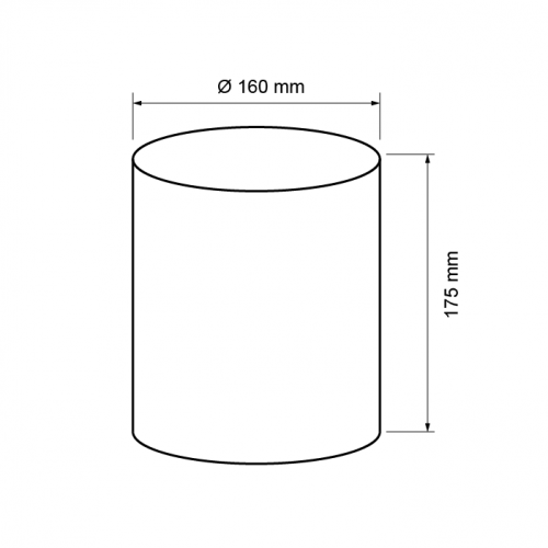 ULTRALUX - TARW  Textile lamp shade, cylinder, white