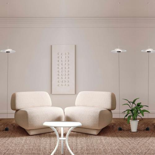 NOVA LUCE - Димируем лампион от под до таван Ø35, В:340 см.   9580696  OLEA ⚡ LED 16W ⚡ 518 Lm ⚡ 3000К ⚡ CRI>80 ⚡ 220–240V ⚡ IP20 ✴ Бял