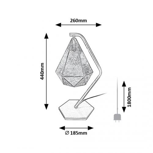 RABALUX - Table lamp NORAH 40W E14 IP20 74200