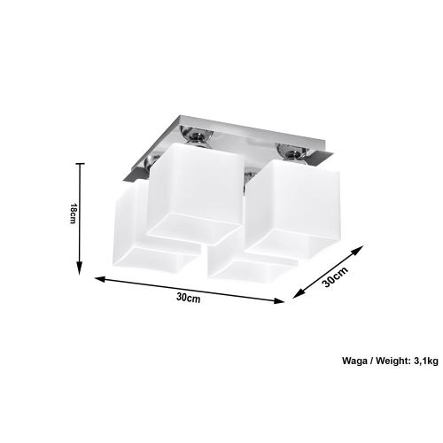 SOLLUX - ceiling lamp PIAZZA 4 chrome SL.0228