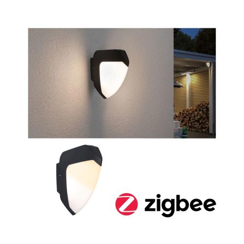 PAULMANN - LED Влагозащитен аплик   94516  LED outdoor wall light Smart Home Zigbee 3.0 Ikosea insect-friendly IP44 50x203mm Tunable Warm