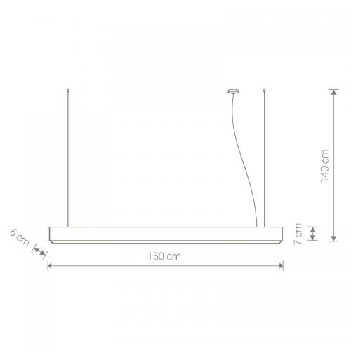 NOWODVORSKI - Пендел OFFICE LED GRAPHITEE  9356