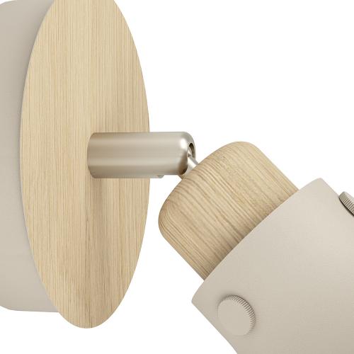 EGLO - Спот ARRECIFE Ø:145mm E27 1X28W пясъчен/дърво -  900711