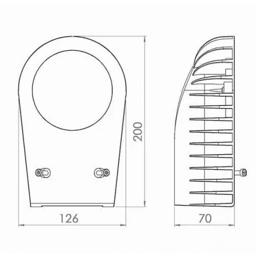 ATRA - Улична лампа 8352 LED 24W 3100lm 4000К SAMSUNG IP 65 126x200x70